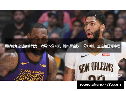 西部第九掀起巅峰战力：浓眉15分7板，班凯罗空砍35分10板，三连胜狂潮席卷！